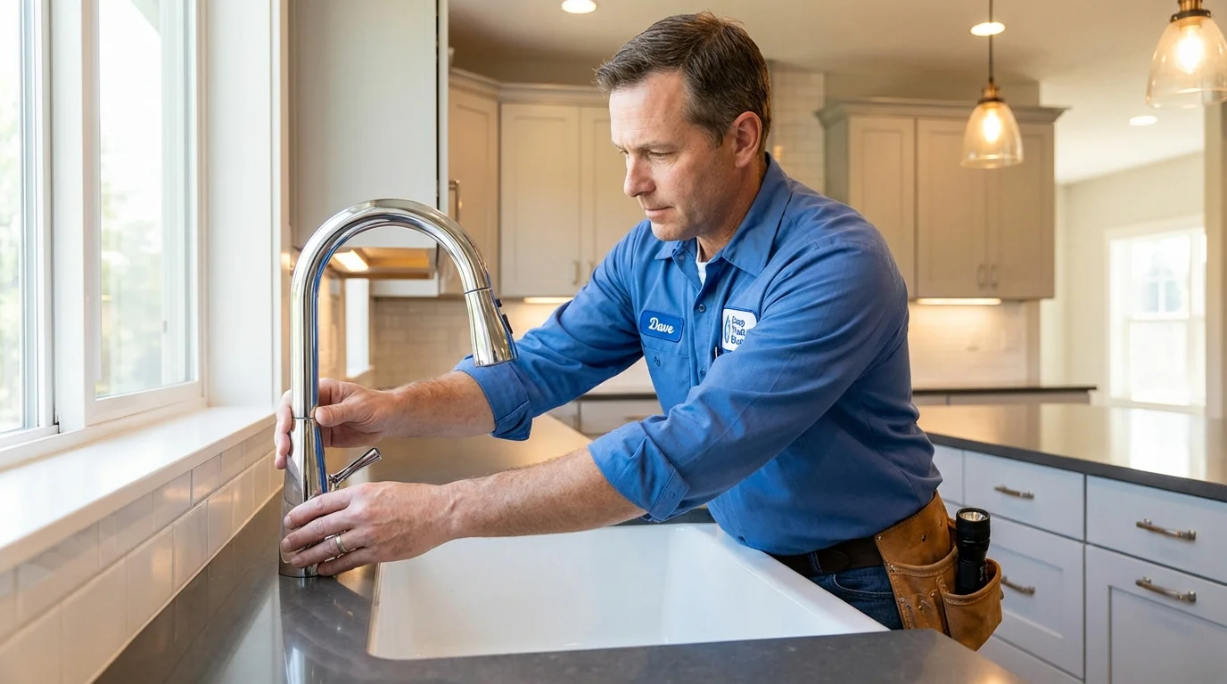 Kitchen faucet installation by Johns Plumbing LLC in Bath